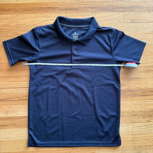 Real Essentials Boys Short Sleeve Polo Shirt Size L School Uniform Stretch - Picture 5 of 10